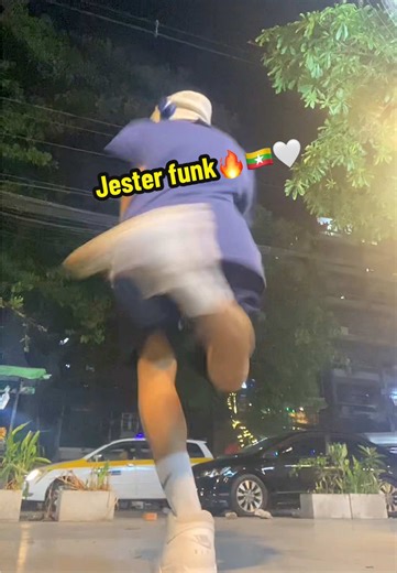 Jester funk dance tutorial🔥🇲🇲🤍| အခြောက်ဆိုတော့ ကချင်ခုန်ချင်တယ် ဒါပဲ🫶🫩 | Jester funk dance trend challenge in public | Tag DC: #creatorsearchinsights #jester #dance #fyp #funk @Kaung Khant Kyaw🫧 @Kaung Khant Kyaw🫧 @Kaung Khant Kyaw🫧