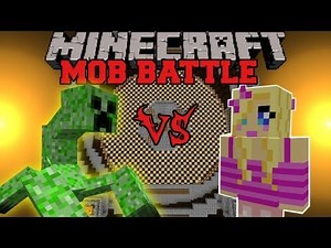 Girlfriend Vs. Mutant Creeper - Minecraft Mob Battles - Arena Battle - Mutant Creature Orespawn Mods
