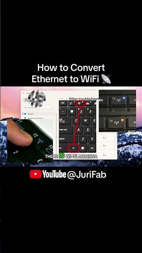 How to convert Ethernet to WIFI #techtutorial #windows