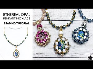 Ethereal Opal Beaded Oval Cabochon Pendant Necklace Tutorial