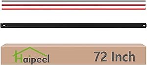 Haipeel 72 Inch Ceiling Fan Downrod Accessories with Extended Cord, 6 FT Black Downrod for Ceiling Fan, 1 Inch Outside Diameter for a Wide Range of Fans Not Threaded (Black)