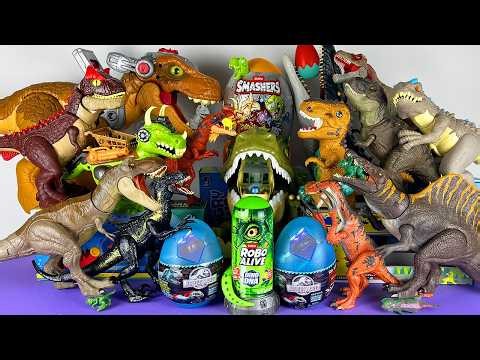 Jurassic World Unboxing Review Asmr Colorful Dinosaur T-rex Spinosaurus Carnotaurus Mosasaurus Eggs