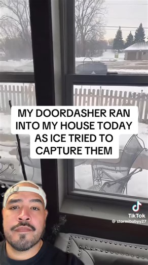 Jc Frias | Stop scrolling. This video is terrifying. A DoorDasher runs into a random home while ICE chases them. No warrant shown. No warning. ‼️... | Instagram