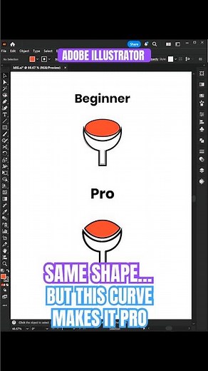 Beginner vs Pro — Shape Builder vs Curvature Tool Logo Trick in Illustrator 2025! 🔴✨
