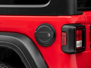 RedRock Jeep Wrangler Locking Aluminum Fuel Filler Door Cover J153595-JL (18-26 Jeep Wrangler JL, Excluding Diesel) - Free Shipping