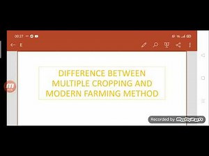Differences between Multiple Cropping and modern farming methods