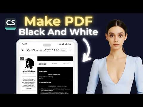How To Make Black And White PDF In CamScanner