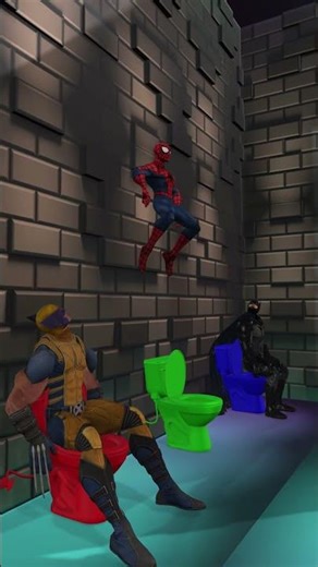 GTA V Who else wants to go the toilet route17 # #spiderman #hulk #gtav #animation #marvel #superman