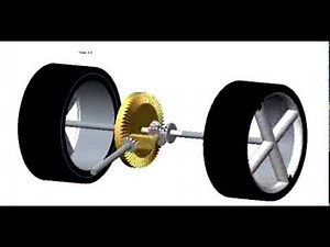 Differential gearbox modelled in Creo Parametric