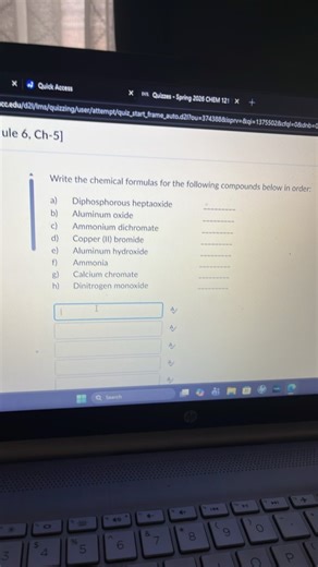 Write the chemical formulas for the following compounds below i... | Filo