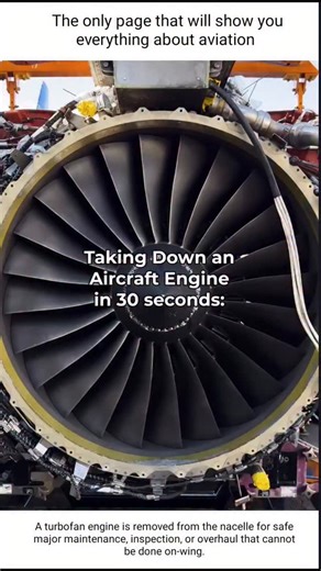 Aviator_Raza on Instagram: "A turbofan engine is removed from its nacelle mainly to allow safe, thorough maintenance and inspection of critical engine components that cannot be accessed while the engine is mounted on the aircraft. The nacelle is the aerodynamic housing, while the engine inside contains rotating, high-temperature parts that experience extreme stress during flight. Over time, components such as fan blades, compressors, turbines, bearings, and gearboxes require deep inspection, rep
