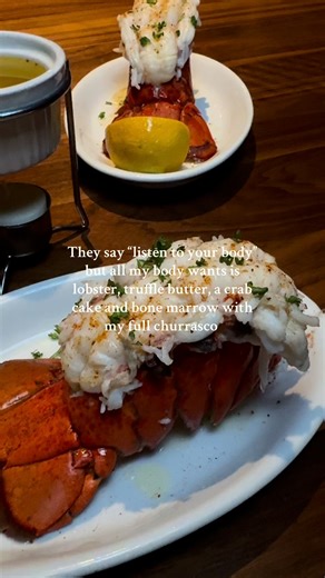 Elevate your night with our new indulgent churrasco experience with items like butter-bathed lobster tail and jumbo lump crab cakes | Fogo de Chão