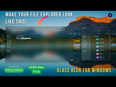 Make Windows 10 Look transparent screen (No software needed) Tamil
