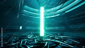 AI Neural Processing Core - Artificial Intelligence animated scene - 4K