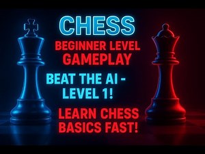 Chess Beginner Level Gameplay | Level 1 | Beat the Easy AI #Tiger_Neon_Gamerz