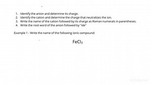 Naming Ionic Compounds with Polyvalent Ions | Chemistry | Study.com