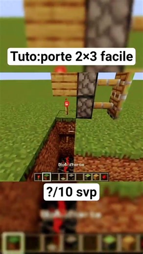 Rejoignez le discord en description #minecraft #porte #gaming #redstone #mctutorial #tutorial #tuto