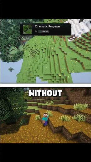 Minecraft Cinematic Respawn is the BEST Mod💀✨ #shorts