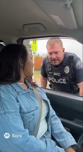 Cop pulls over school zone speeder and stands on business
