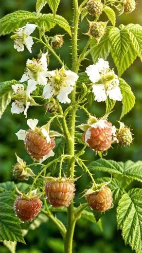 Raspberry 🍓 Life Cycle | From Tiny Seed to Juicy Ripe Berries 🌱⏳ | 4K Time-Lapse