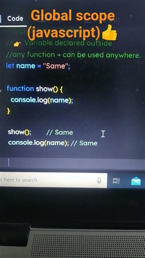 👍Global scope syntax in javascript