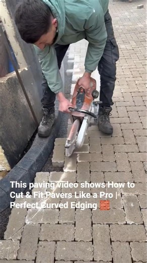 Master the Curved Paver Cut! #Shorts