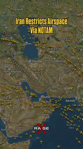 RAGE X Intelligence | 🇮🇷 ✈️ | Aviation / Security Alert | Iran Iran Restricts Airspace Via NOTAM Iran has issued a NOTAM officially closing its airspace to all... | Instagram