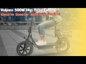 Volpam 500W 14in Tires Folding Electric Scooter with APP Control | Under $300