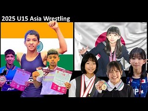 U15 2025 Asia girls' Wrestling Japan vs India