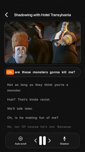 Hotel Transylvania shadowing practice — Improve American accent
