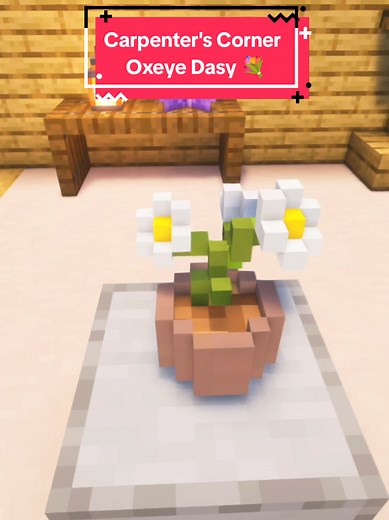 Creating an Oxeye Daisy Flower in Minecraft Builds
