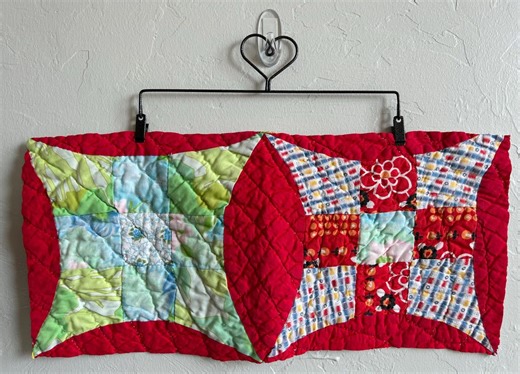 Bright Vivid Unusual Quilt Square for Holiday Decor and Projects, Upcycling, Repurposing, Crafts, Sewing - Etsy