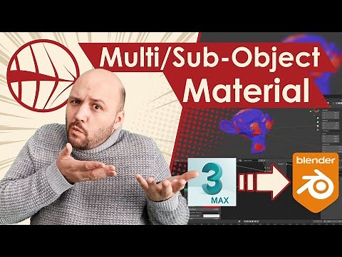 De 3ds max a Blender 2.92 - Material Multi/Sub-Objeto - Multi/Sub Object Material