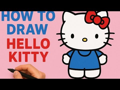 Easy how to draw cute Hello Kitty/ @MagicMarkerFun 