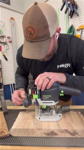 Festool OF 1010 REQ-F router depth set. Quick and simple way to check your math.