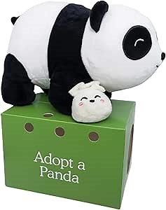 Bobby The Panda Stuffed Animal - 9" Adopt Me Plushies, Plush Bear With Dumpling Accessory