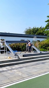After installing our outdoor pavilion in the backyard of the client's house, it directly changed from ordinary to super-styled leisure resort. The sun shines through the aluminum alloy shutters, and the light and shadow are interlaced, showing exquisiteness.#awning #retractable #awning #pergola #gazebo #blinds #sunroom #outdoor #sunshade #gardendesign #roof #fullcassette | Davis Sunshade Structure System-Electric Awning