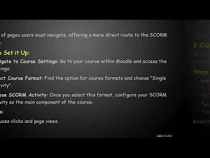 How to Create a Moodle Course Directly Linking to a SCORM Package