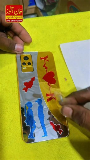 #Mobile back #Sheet #beautiful design #khanautosahmadpur #mobilelamination #shorts