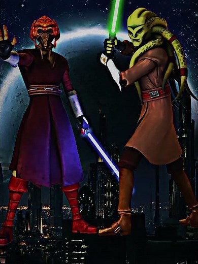 Plo Koon vs Kit Fisto (All Forms) #starwars #plokoon #vs #kitfisto #jedi
