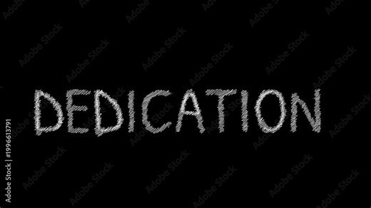 Dedication's Display: A chalk-written dedication message on a dark backdrop, conveying strong commitment. The simple yet impactful text embodies resilience and focused energy.
