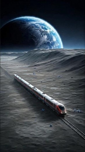 Floating Train on the Moon | Ultra-Realistic Lunar Railway