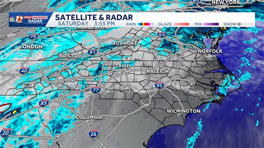 4 PM Saturday Radar Update: Rain has tapered to occasional light showers and drizzle that will persist into the evening. www.wxii12.com/weather | WXII 12 Weather