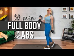 30 min. Full Body & Abs Strength Training Circuits at Home