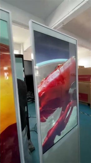 Ten indoor floor-standing 49-inch monitors