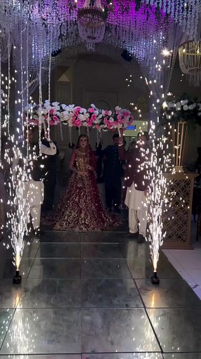 Pakistani Wedding Bride Entry with Butterfly Theme
