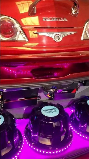 Honda Goldwing Upgraded audio. Three 10" woofers, Four 6.5", two 8" mids, and two 5.25". #havii