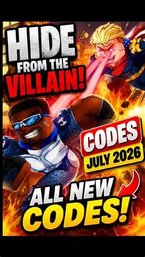 🔥 ALL WORKING Hide From The Villain Codes (July 2026) #roblox #codes