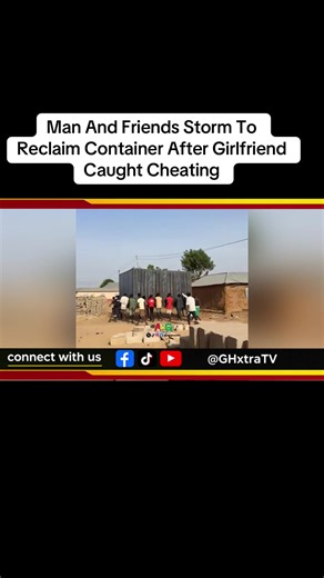 A man in Bawku shares a video showing a container that he and his friends went to retrieve. According to him, their friend bought the container for his girlfriend but later caught her cheating, which is why they went to reclaim it. #Bawku #GhanaNews #TrendingNow #ViralVideo #RelationshipDrama