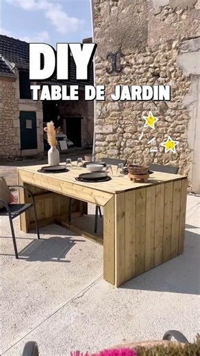DIY TABLE DE JARDIN 💪✨#DIYJardin #DIY #Bricolage #renovation #AmenagementExterieur